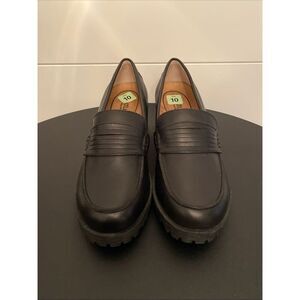 Eastland Newbury Womens Black Leather Slip-On Heeled Loafers Size 10M NEW Y2K